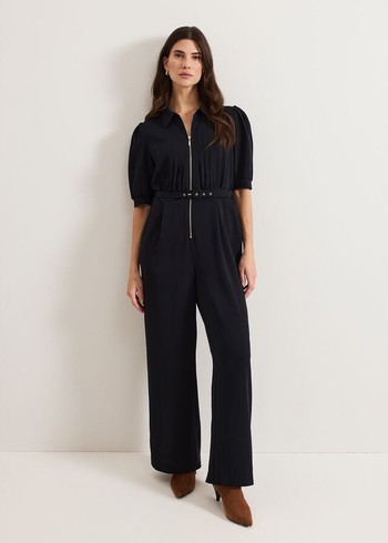 Phase Eight Candice Zip Jumpsuit Navy Australia | BA1258793